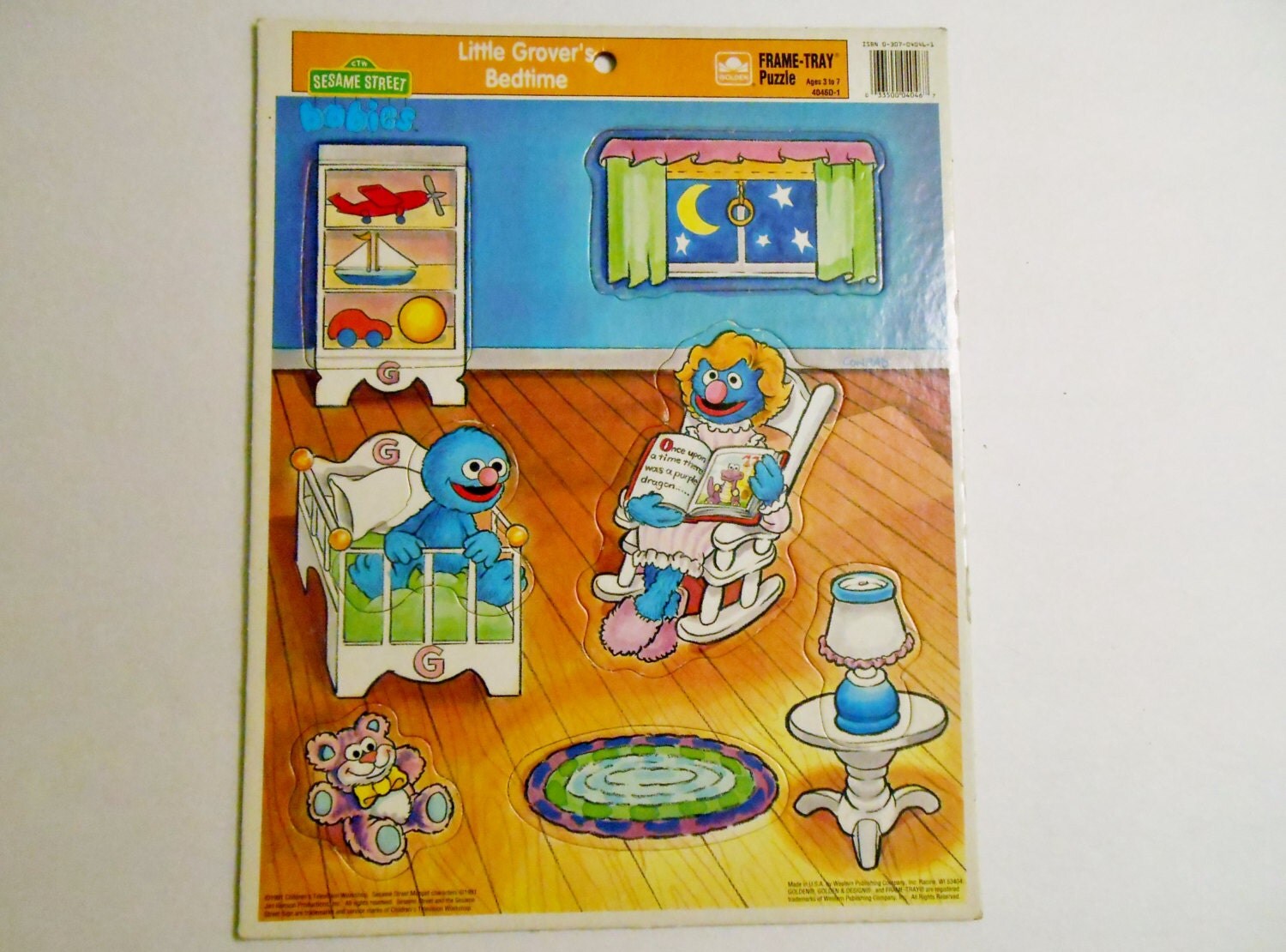 Golden FrameTray Puzzlehard paper Sesame Street Little