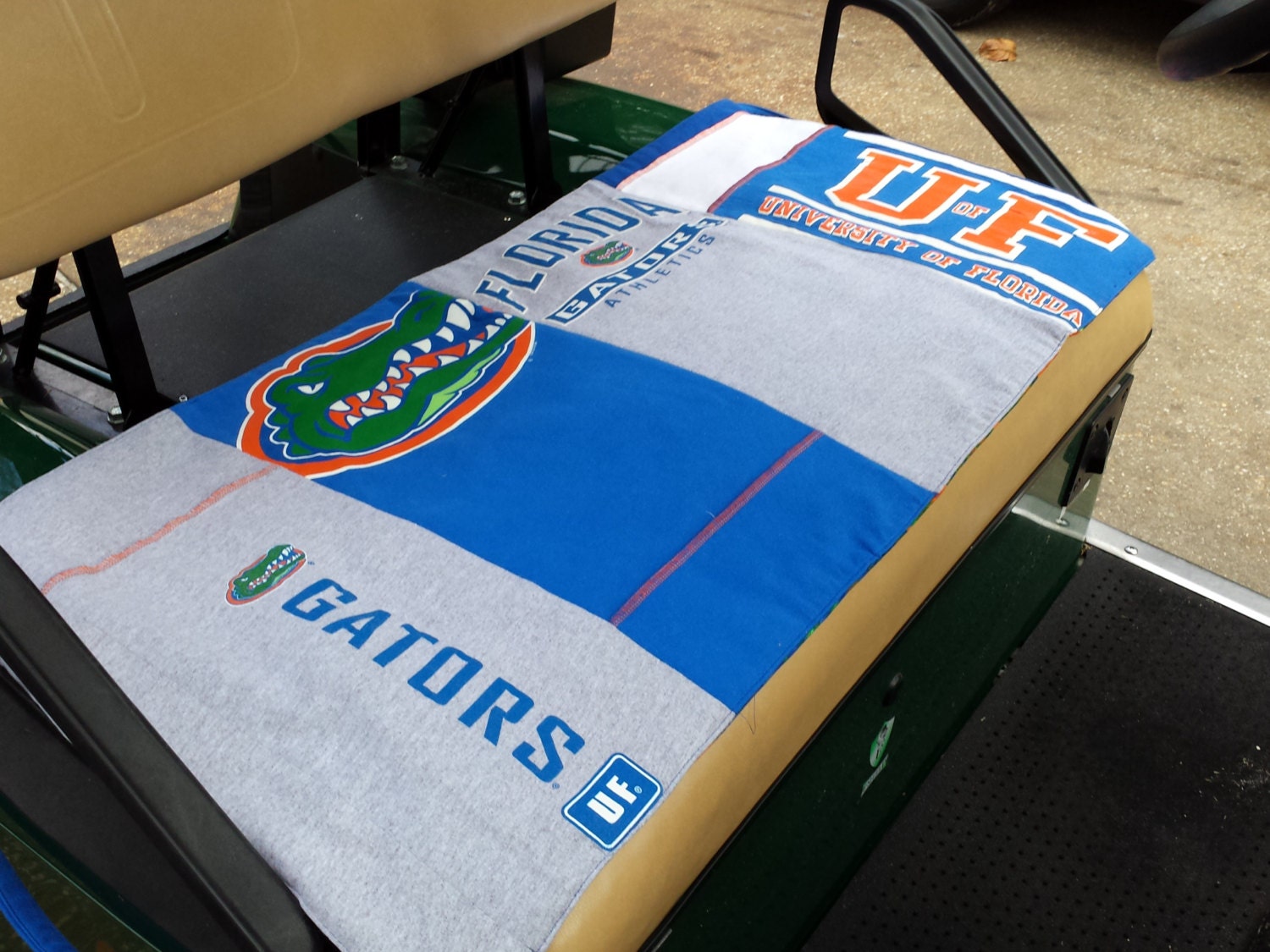 U of F Florida Gator Golf Cart Seat Cover Made with Vintage T