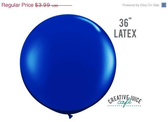 10% off - 36" BLUE giant latex balloon - Perfect for weddings, birthdays, photography props Il_570xn