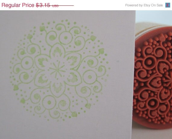 ON SALE Vintage Lace Doilies Round Rubber Stamp style 3 Il_570xn