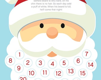 Items similar to Printable Cotton Ball Snowman Advent Calendar with ...