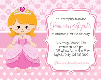 Items similar to Pink Pirate Princess Birthday Party Invitation PDF on Etsy