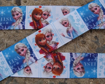 3 yards Frozen Ribbon #5 Printed Ribbon hair Bow Ribbon Frozen Princess 1" Ribbon Ribbon by the yard