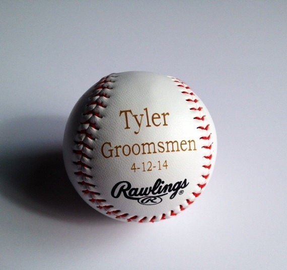 Groomsmen Gift Rawlings Baseball Laser Engraved