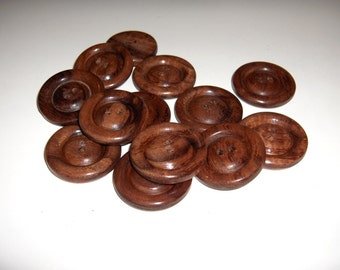 Handmade, Koa Wooden buttons, 3/4" diameter