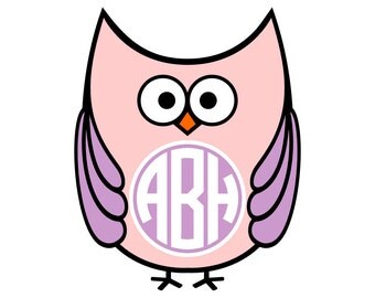Download Popular items for owl monogram on Etsy