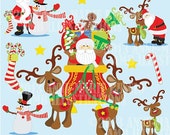 80% OFF SANTA Claus clipart, christmas clipart package, vector graphics, digital clipart, instant download AMB-508 Il_170x135