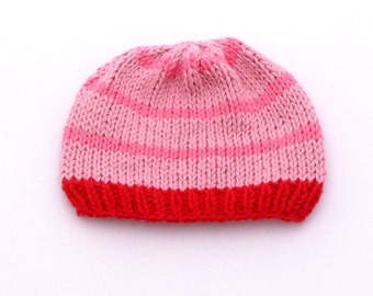 Items similar to Childrens Knit Hat - Ruby on Etsy