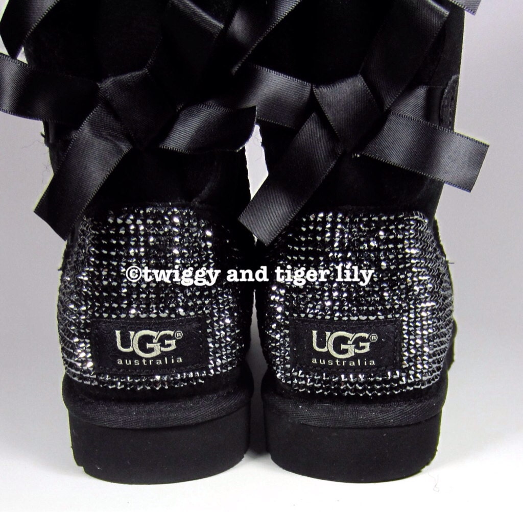 ugg bailey bow bling black ugg bailey bow bling black