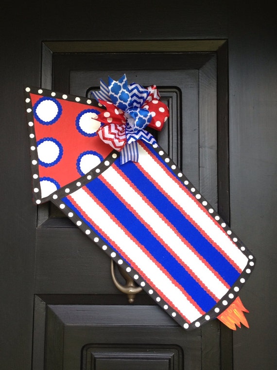 Items similar to 4th of July firecracker door hanger ...