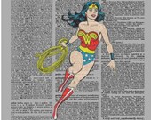 Decorative Upcycled Dictionary Art Print - Classic Comic Book Super-Hero: - Sweet!! Order Matted Ready-to-Hang Gift or Just the Print. Decorative Upcycled Dictionary Art Print - Classic Comic Book Super-Hero: - Sweet!! Order Matted Ready-to-Hang Gift or Just the Print.