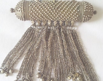 Porte-rouleau (amulette à Parchemin) Yéménite En Argent - Bijou Ethnique Occasion