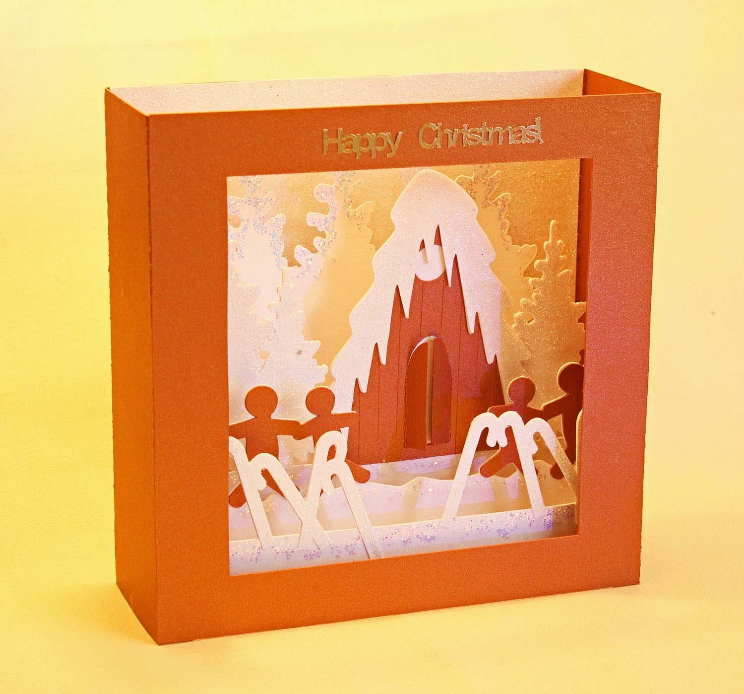 Download SVG 3D Gingerbread house layered Box card DIGITAL DOWNLOAD