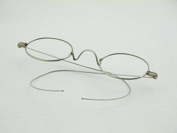 Antique Reading Glasses Silver Wire Rim Glasses Ben