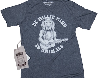 Golden Retriever Shirt. Men's Willie Nelson Tee in Sizes Small to XXXL