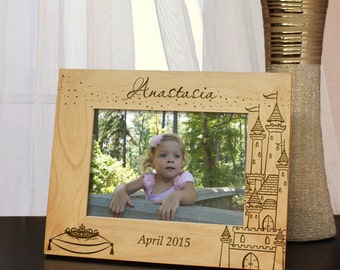 Designs 'Fairy Tale Princess' Personalized Picture Frame for Children with Font Selection (Select Size and Frame Orientation)