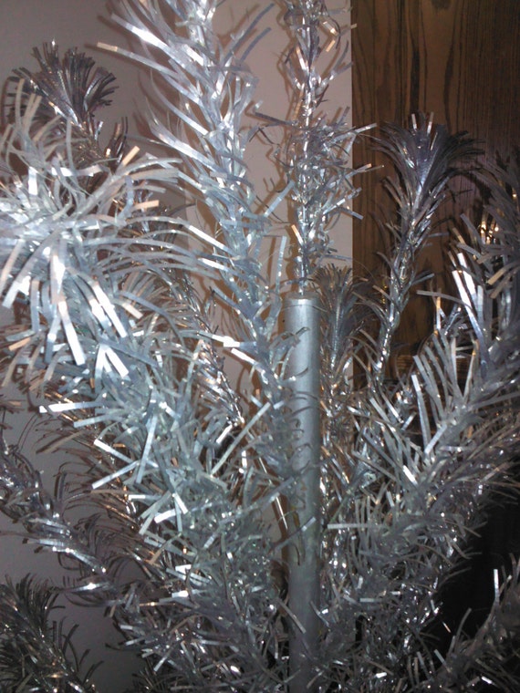 silver foil christmas tree 5 1/2 ft.