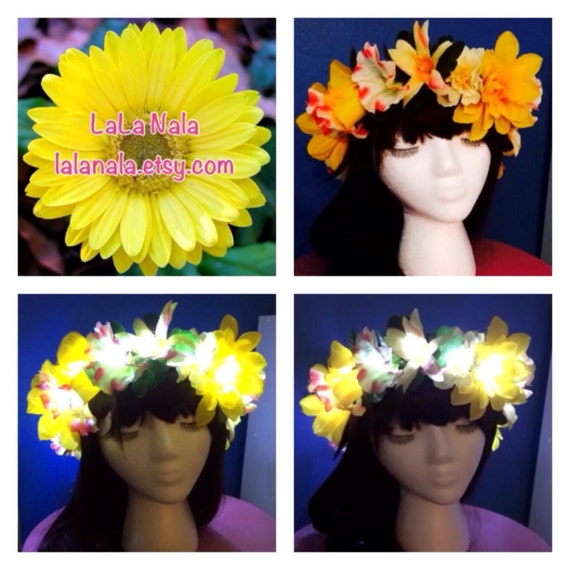 Raves for crowns flower Crown LaLaNala EDC Festivals raves for Flower EDM  or by LED