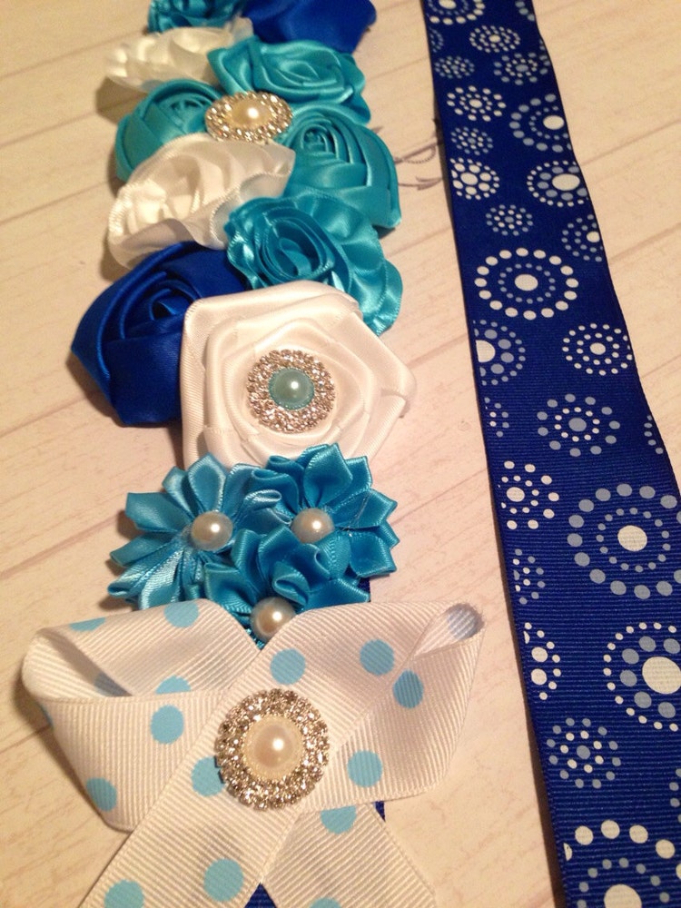 Pregnancy sash pregnancy belt flower belly belt by Cutiesdressup