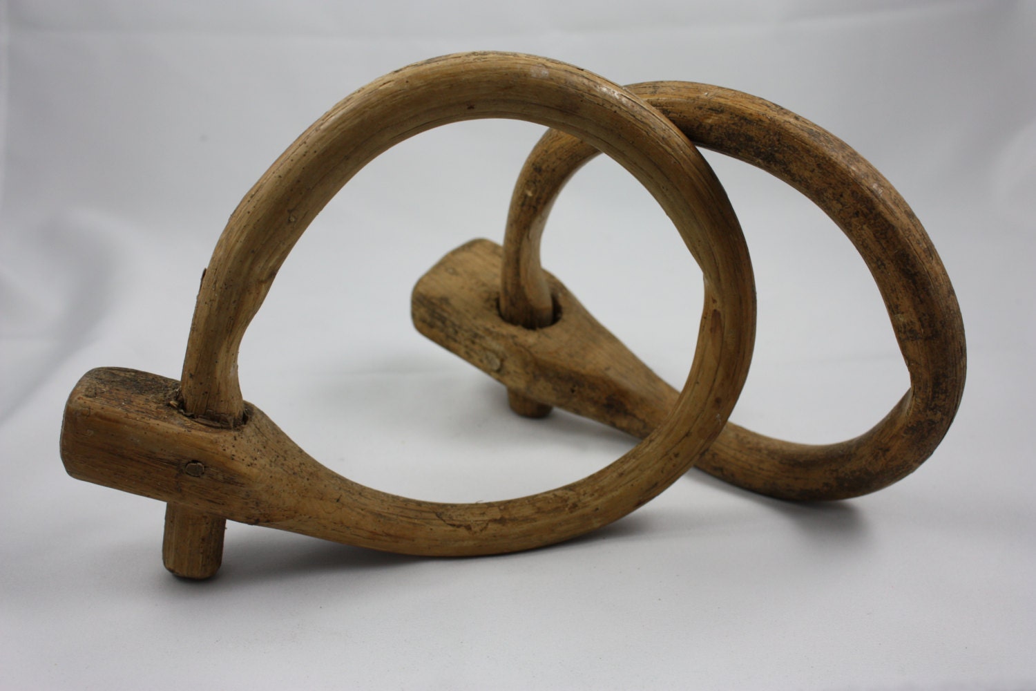 Antique Primitive Wooden Goat Yoke Sheep Choker Farm Animal