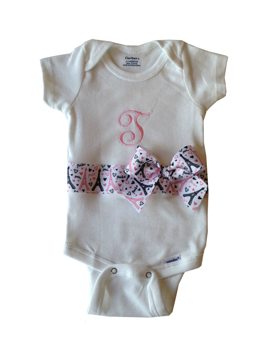 Personalized Baby girl onesie by PreciousBabyAttire on Etsy