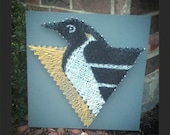 Pittsburgh Penguins String Art 16inX16in