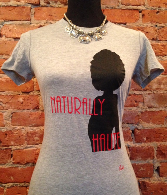 Naturally Haute Natural Hair T Shirt white or grey options