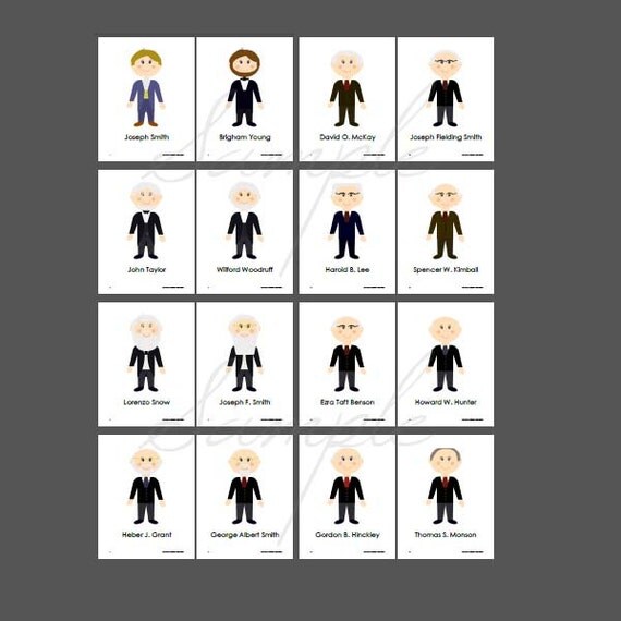 Latter-day Prophets Poster Set Printable INSTANT DOWNLOAD