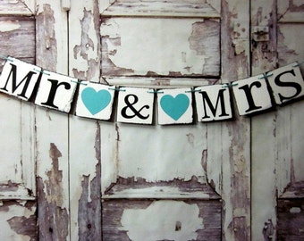 Mr. and Mrs. Wedding signs-wedding banners rustic barn wedding