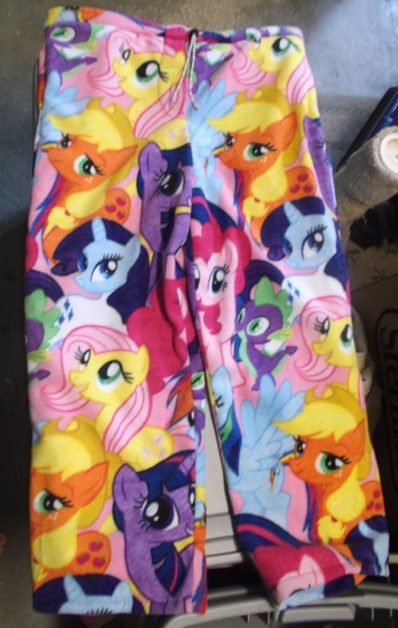 My Little Pony Fleece Pajama Pants by PrincessGryphCustoms on Etsy