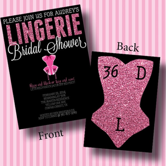 5x7 Lingerie Bridal Shower Invitation by SouthernArrowDesigns