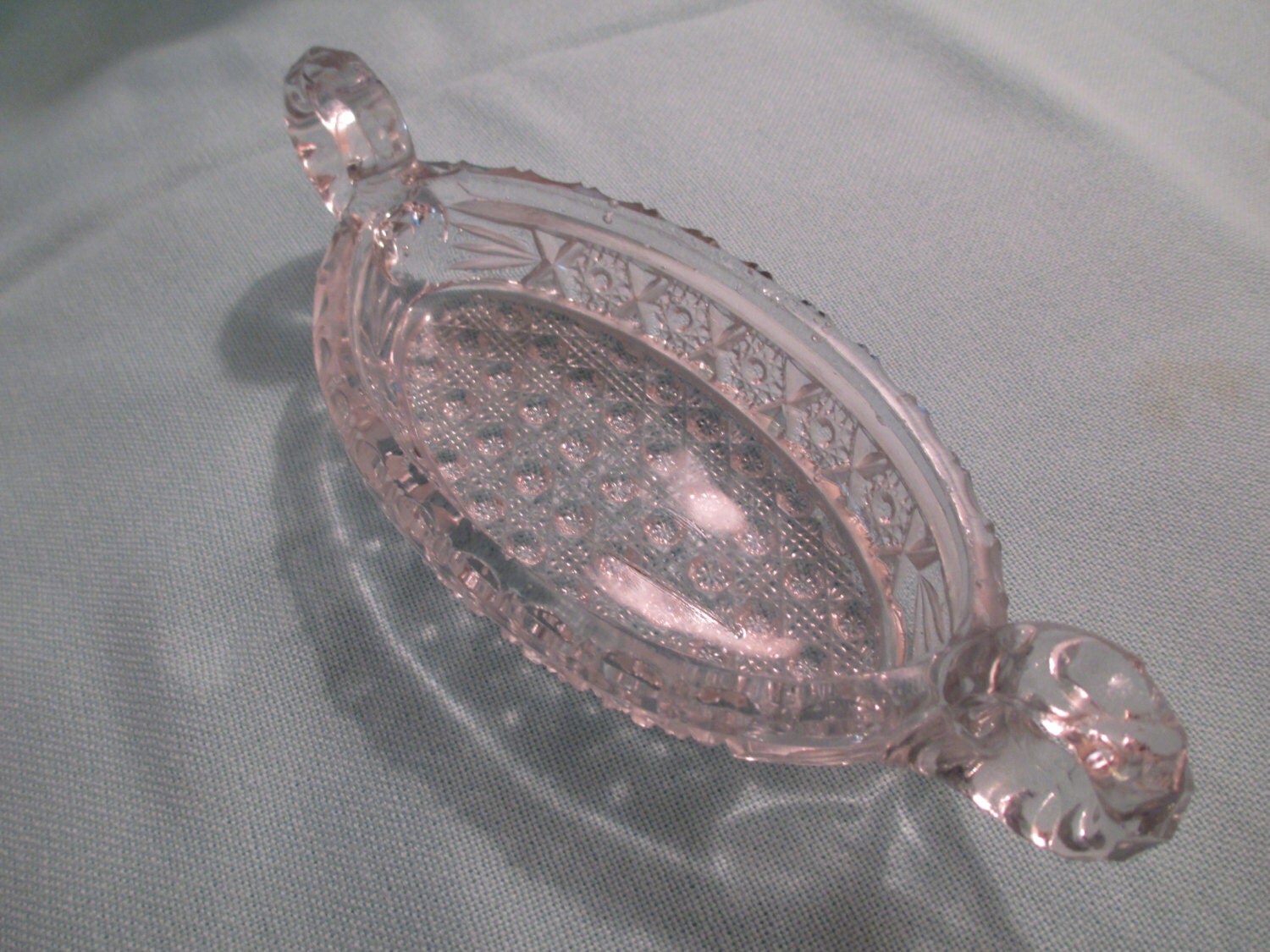 Vintage Cut Glass Pickle Dish