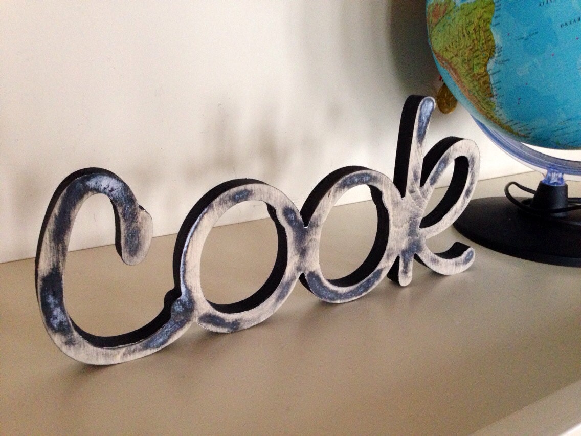 Cook Sign Wood Sign Cook Home Decor Sign Cook Kitchen