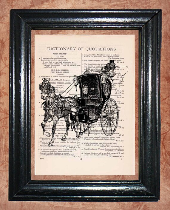 Victorian Era Horse Cab Art Print Vintage by CocoPuffsArt on Etsy