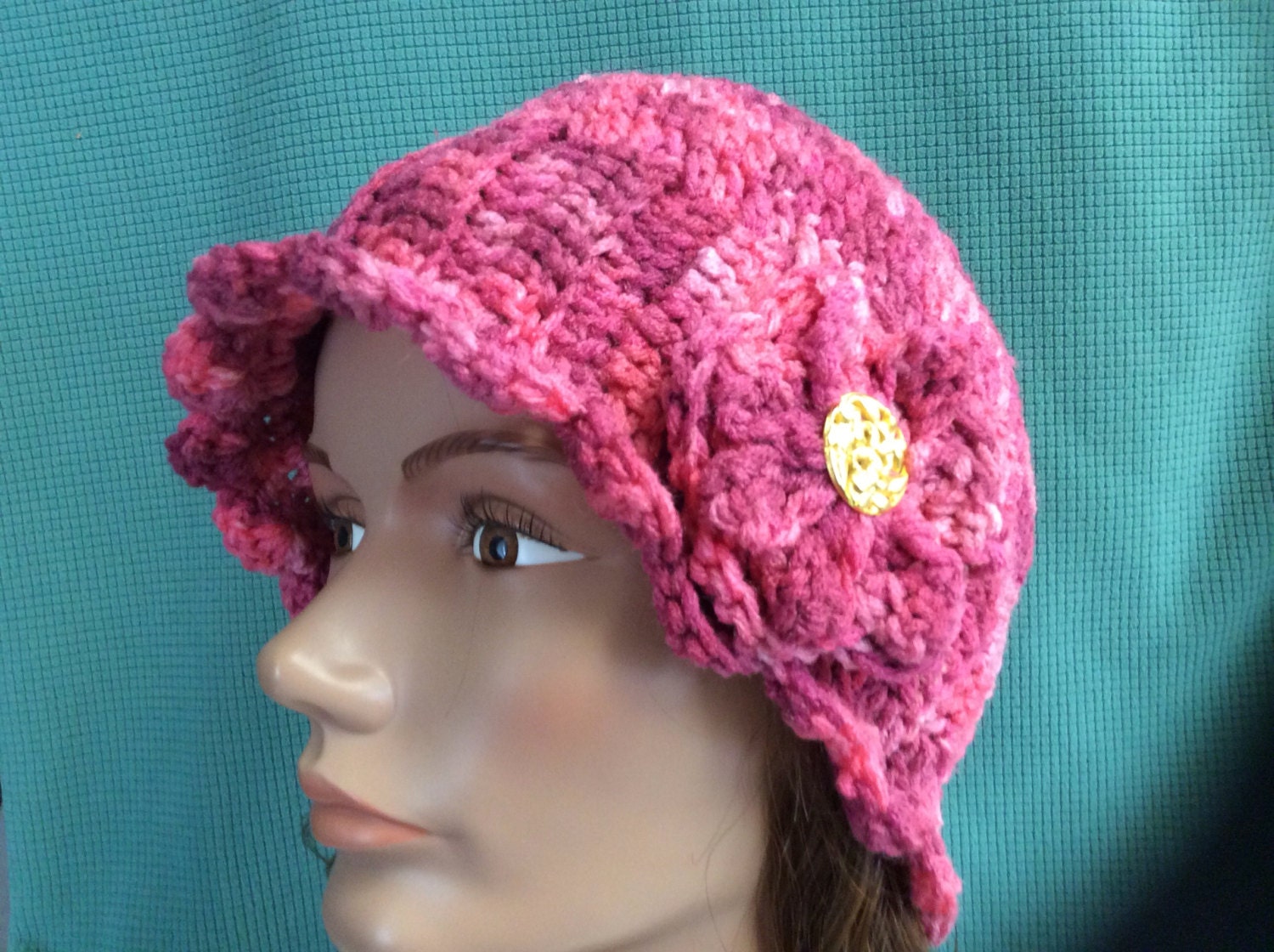 Lady's Winter Hat hand crochet hat gift idea back to