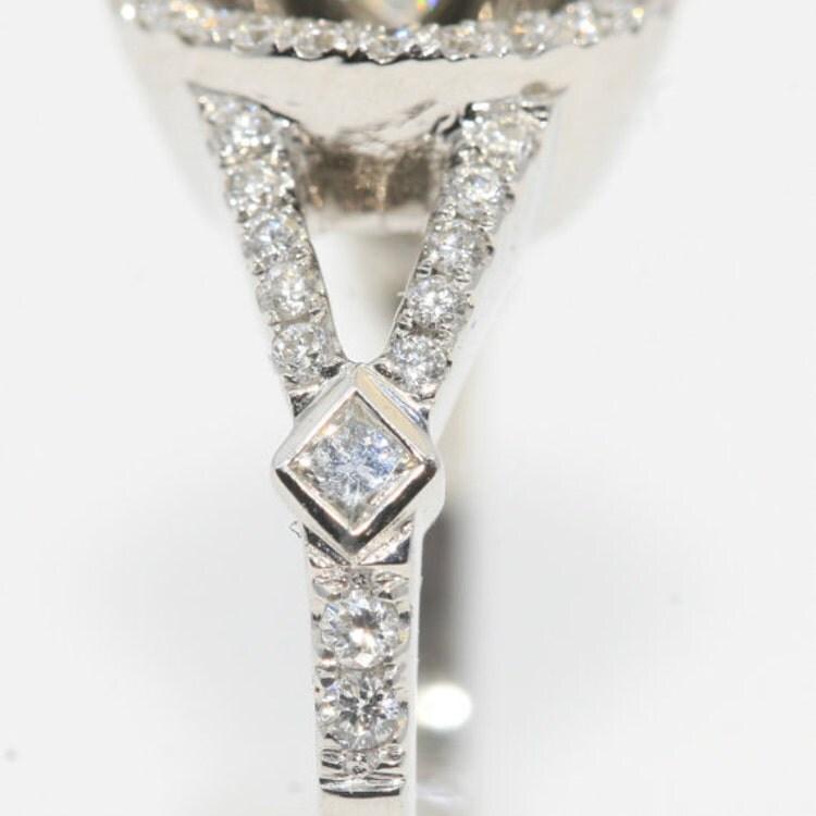 Floating Halo Diamond Engagement Ring Setting for 1.25 by MondiNYC