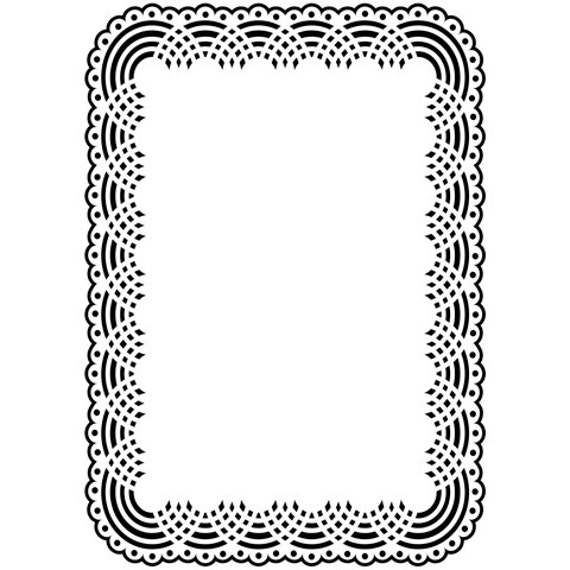 5x7 Doily Lace Border Embossing Folder for by BigCatCrafts on Etsy