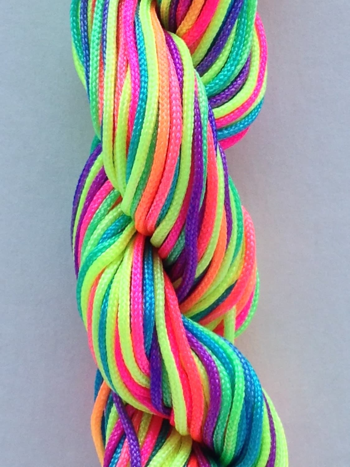 1mm Rainbow Nylon Cord Braided Cord Size 1mm Length 26 yards