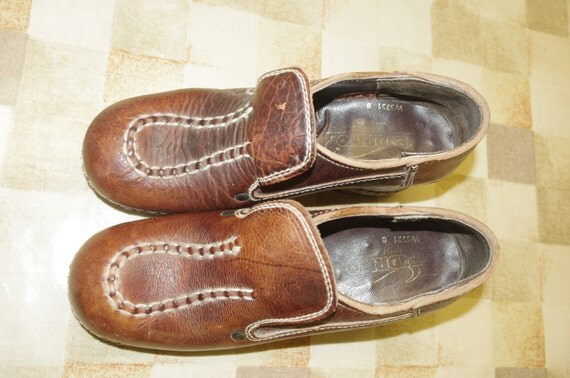 Vintage 70's Leather shoes. Padrino by whalebone.