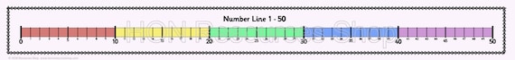 number line 1 to 50 printable maths resource by honresourcesshop