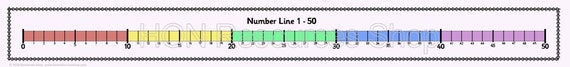 number line 1 to 50 printable maths resource by honresourcesshop