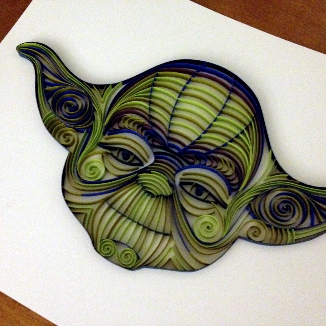 Star Wars quilling artQuilled Yoda