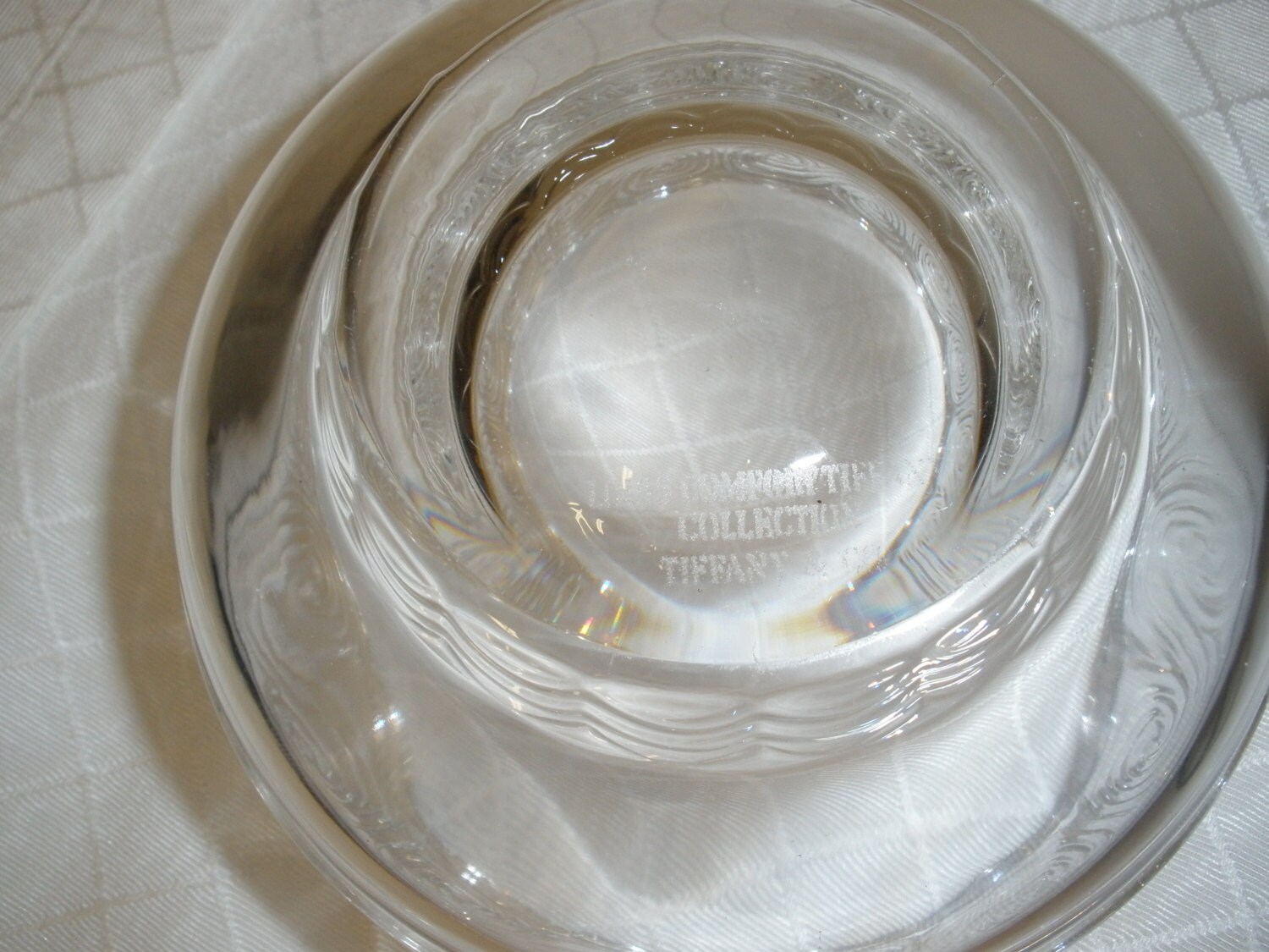 Tiffany & Co. Crystal Bowl Candy Dish Art Deco Louis Comfort