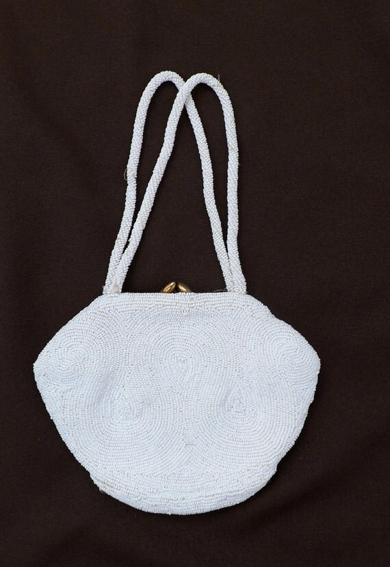 Vintage Beaded Purse_Elegant Evening Bag_Bridal Bag_Vintage Purse ...