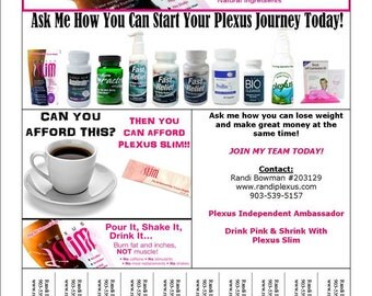Plexus Banner Products Tear Flyer