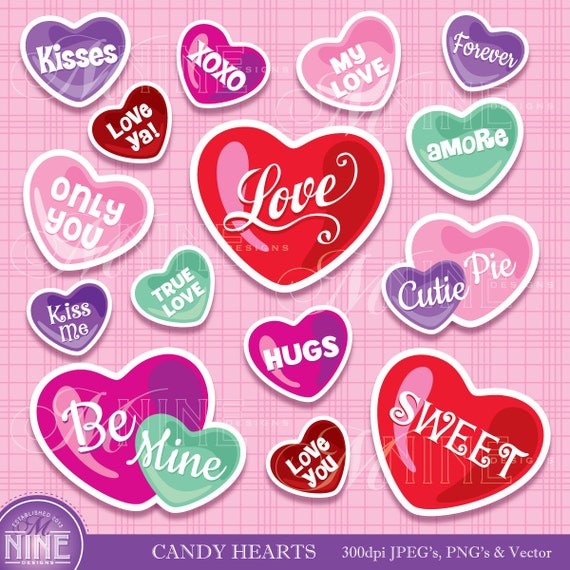 free clip art candy hearts - photo #22