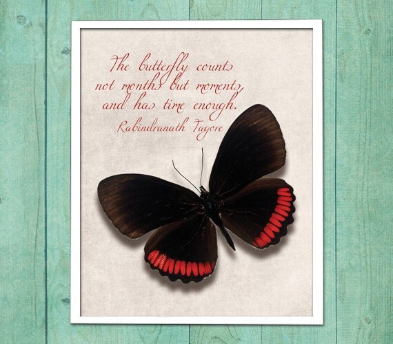 Items similar to Wall art quote - Butterfly Quote, printable quote, art ...