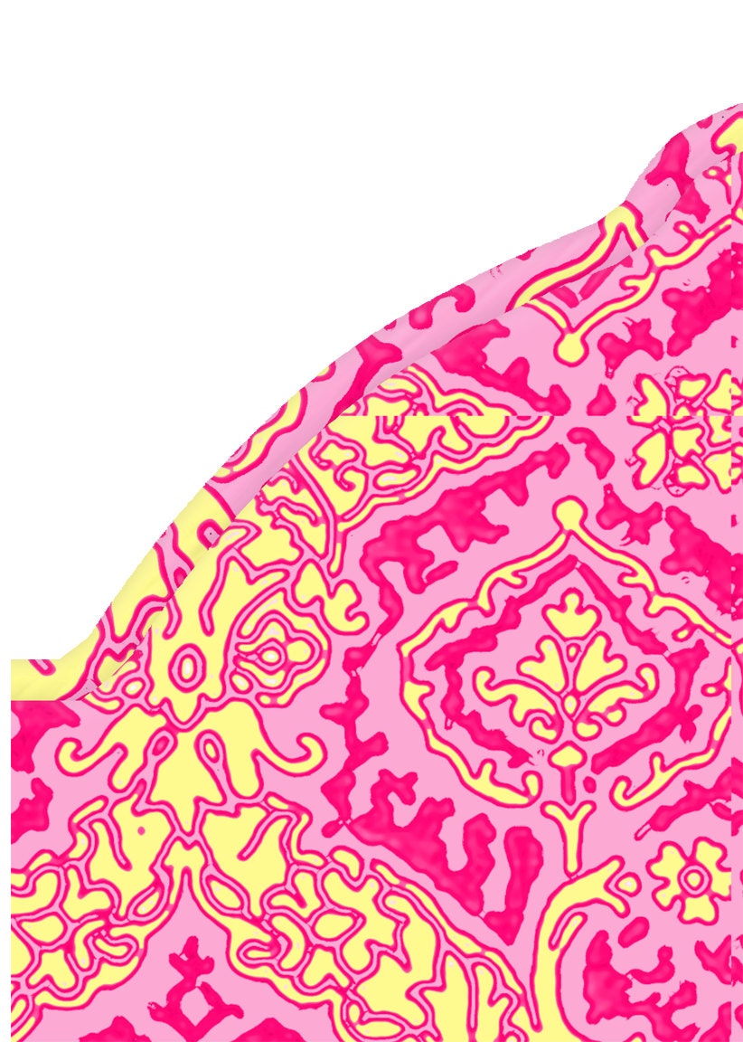 Wall Decal Headboard Moroccan Nights Fuchsia Pink and