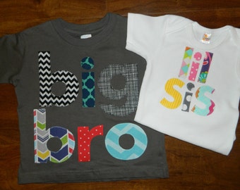 Big Brother Little Sister Set, Big Bro Lil Sis Set, Sibling Sets