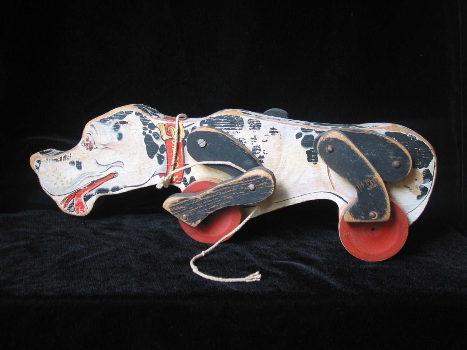 vintage dog pull toy